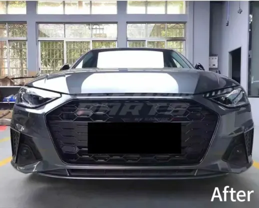 Grille For Audi A4/A4 S Line/S4 B9 (Avant & Sedan) (2019-present) – S4 Look, Gloss Black