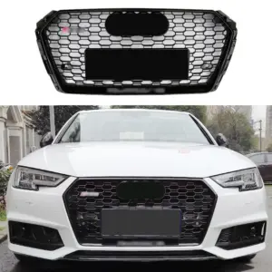 Grille Voor Audi A4/A4 S Line/S4 B9 (Avant & Sedan) – RS4 Look, Hoogglans Zwart