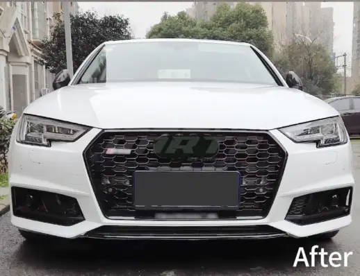 Grille For Audi A4/A4 S Line/S4 B9 (Avant & Sedan) – RS4 Look, Gloss Black