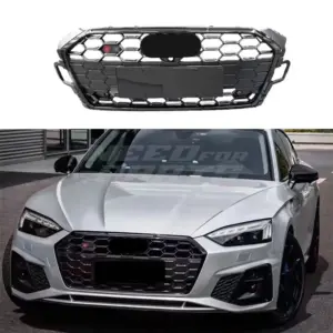 Grille Voor Audi A5 F5 (Cabriolet & Coupé & Sportback) Facelift – S5 Look, Hoogglans Zwart