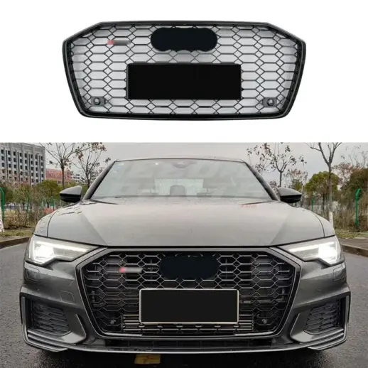 Grille For Audi A6/A6 S Line/S6 C8 (Avant & Sedan) Pre-Facelift – RS6 Look, Gloss Black