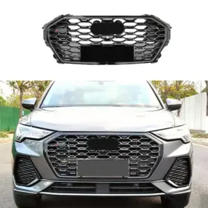 Grille Voor Audi Q3/Q3 S Line F3 (SUV & Sportback) – RSQ3 Look, Hoogglans Zwart