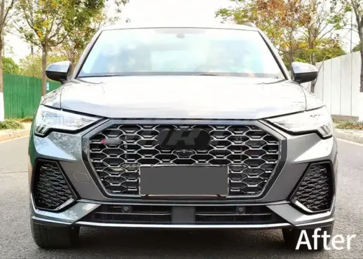 Grille For Audi Q3/Q3 S Line F3 (SUV & Sportback) – RSQ3 Look, Gloss Black