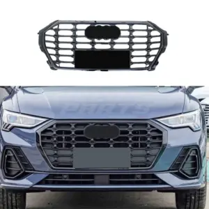 Grille Voor Audi Q3/Q3 S Line F3 (SUV & Sportback) – Sport Look, Hoogglans Zwart