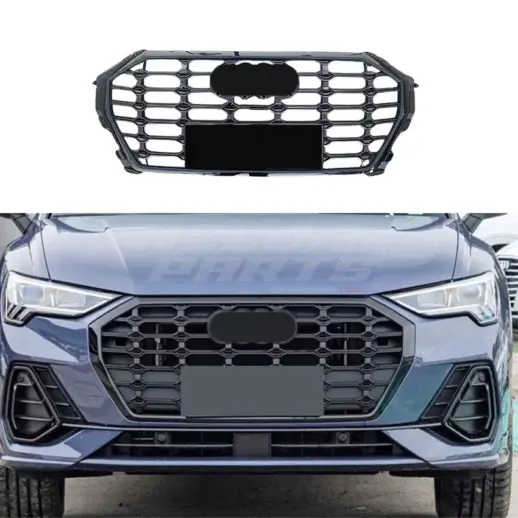 Grille For Audi Q3/Q3 S Line F3 (SUV & Sportback) – Sport Look, Gloss Black