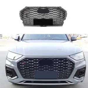 Grille Voor Audi Q5 FY (SUV & Sportback) – RSQ5 Look, Hoogglans Zwart