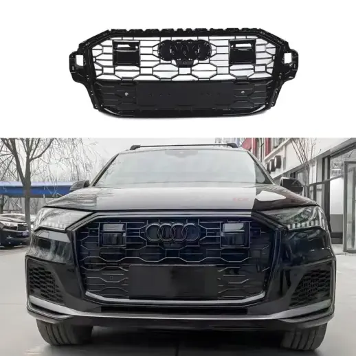 Grille For Audi Q7/Q7 S Line/SQ7 4M (SUV) (2019-2024) Facelift – Sport Look, Gloss Black