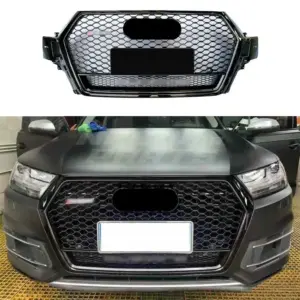 Grille Voor Audi Q7 4M (SUV) Pre-Facelift – RSQ7 Look, Hoogglans Zwart