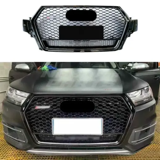 Grille For Audi Q7/Q7 S Line/SQ7 4M (SUV) Pre-Facelift – RSQ7 Look, Gloss Black