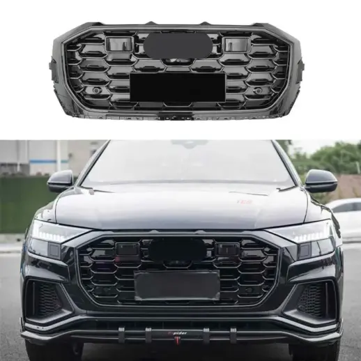 Grille For Audi Q8/Q8 S Line/SQ8 4M (SUV) Pre-Facelift – RSQ8 Look, Gloss Black