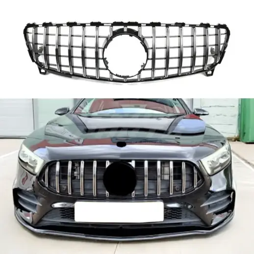 Grille For Mercedes A Class W176 (2015-2018) Facelift Standard & AMG Line & A45 AMG Only – GTR Panamericana Look, Chrome