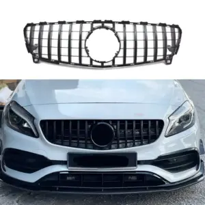 Grille Voor Mercedes A Class W176 Facelift – GTR Panamericana Look, Hoogglans Zwart