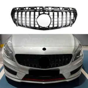 Grille Voor Mercedes A Class W176 Pre-Facelift – GTR Panamericana Look, Hoogglans Zwart