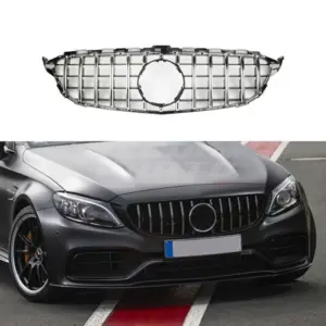 Grille Voor Mercedes C Class A205/C205/S205/W205 Facelift Standard & AMG Line & C43 AMG – GTR Panamericana Look, Chroom