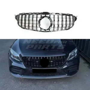 Grille Voor Mercedes C Class A205/C205/S205/W205 Facelift Standard & AMG Line & C43 AMG – GTR Panamericana Look, Hoogglans Zwart