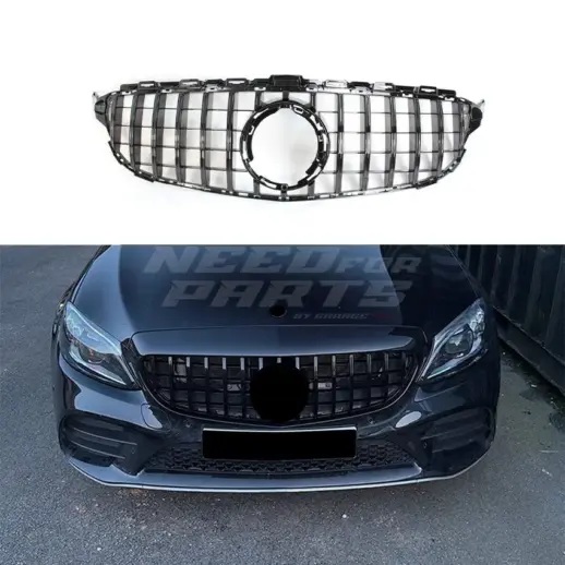 Grille For Mercedes C Class A205/C205/S205/W205 Facelift Standard & AMG Line & C43 AMG Only – GTR Panamericana Look, Gloss Black