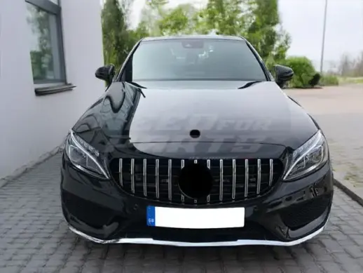 Grille For Mercedes C Class A205/C205/S205/W205 Pre-Facelift Standard & AMG Line & C43 AMG & C450 AMG Only – GTR Panamericana Look, Chrome