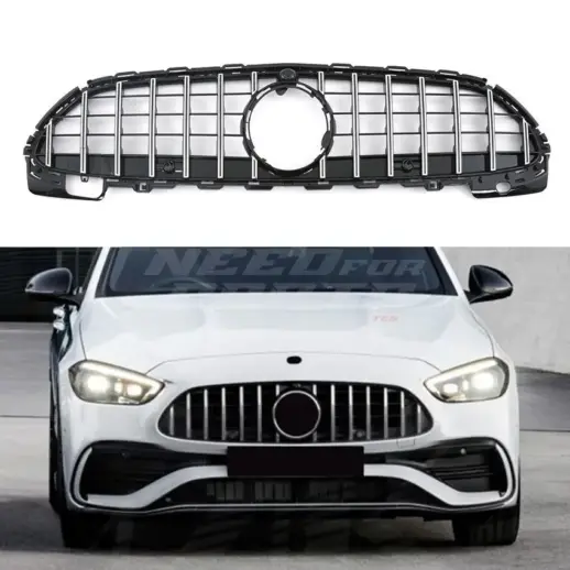 Grille For Mercedes C Class S206/W206 AMG Line & C43 AMG Only – GTR Panamericana Look, Chrome