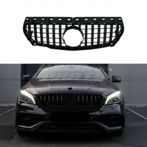 Grille Voor Mercedes CLA X117/C117 – GTR Panamericana Look, Hoogglans Zwart