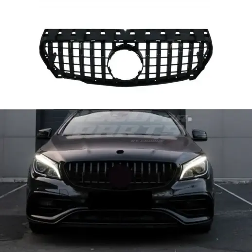 Grille For Mercedes CLA Class C117/X117 Standard & AMG Line & CLA45 AMG Only – GTR Panamericana Look, Gloss Black