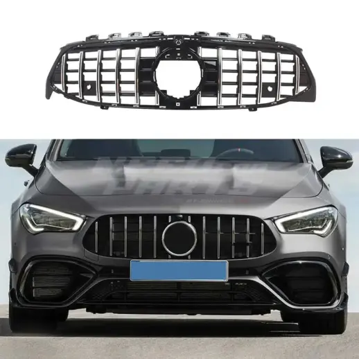 Grille For Mercedes CLA Class C118/X118 Pre-Facelift Standard & AMG Line & CLA35 AMG Only – GTR Panamericana Look, Chrome