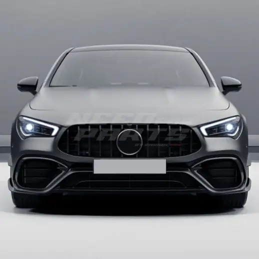 Grille For Mercedes CLA Class C118/X118 Pre-Facelift Standard & AMG Line & CLA35 AMG Only – GTR Panamericana Look, Gloss Black