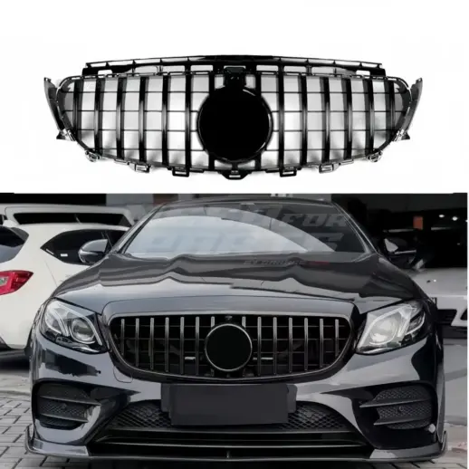 Grille For Mercedes E Class A238/C238/S213/W213 Pre-Facelift Standard & AMG Line & E43 AMG & E53 AMG Only – GTR Panamericana Look, Gloss Black