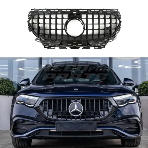 Grille For Mercedes E Class S214/W214 Standard & AMG Line & E53 AMG Only – GTR Panamericana Look, Gloss Black
