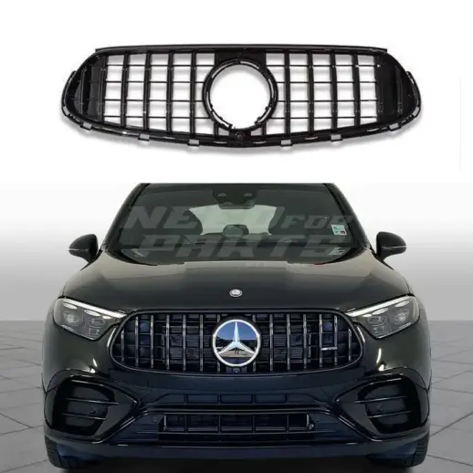 Grille For Mercedes GLC Class X254 AMG Line & GLC43 AMG Only – GTR Panamericana Look, Gloss Black
