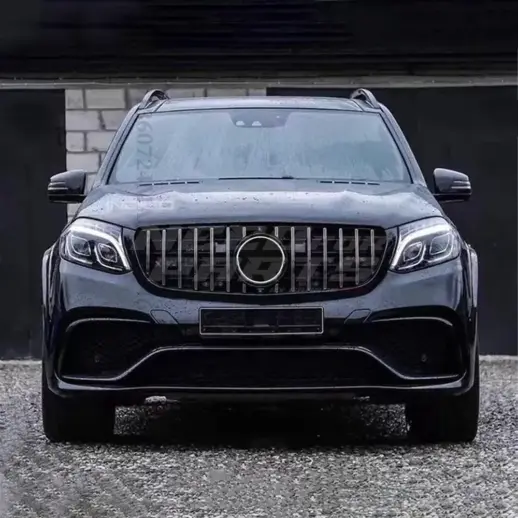 Grille For Mercedes GLE Class W166 Standard & AMG Line & GLE43 AMG & GLE450 AMG Only – GTR Panamericana Look, Gloss Black