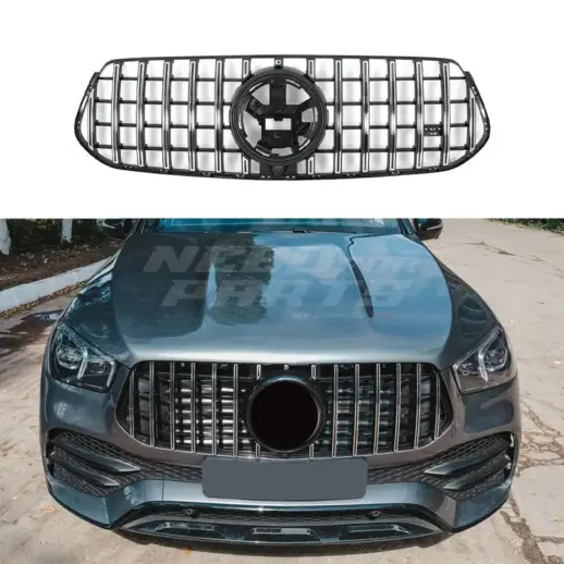 Grille For Mercedes GLE Class W167 (2019-2023) Pre-Facelift AMG Line & GLE53 AMG Only – GTR Panamericana Look, Chrome
