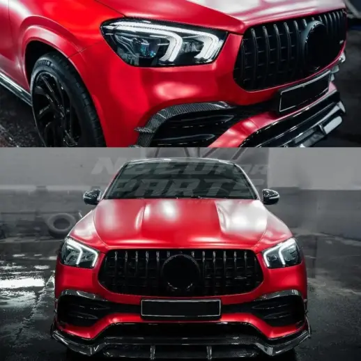 Grille For Mercedes GLE Class W167 (2019-2023) Pre-Facelift AMG Line & GLE53 AMG Only – GTR Panamericana Look, Gloss Black