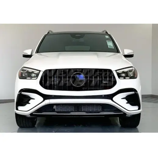 Grille For Mercedes GLE Class W167 (2023-present) Facelift AMG Line & GLE53 AMG Only – GTR Panamericana Look, Gloss Black