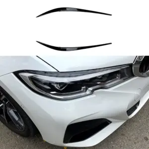 Headlight Covers Voor BMW 3 Series G20/G21 Pre-LCI – M Performance Look, Hoogglans Zwart