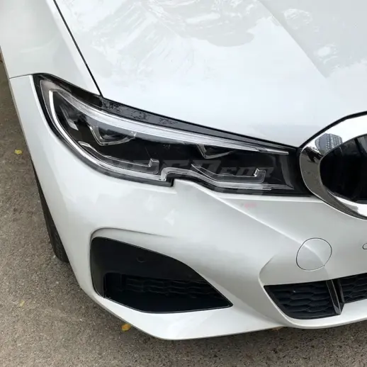 Headlight Covers For BMW 3 Series G20/G21 Pre-LCI Standard & M Sport & M340d & M340i Only – M Performance Look, Gloss Black