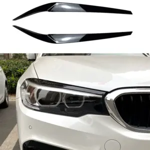 Headlight Covers Voor BMW 5 Series G30/G31 Pre-LCI – M Performance Look, Hoogglans Zwart