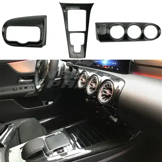 Interior Cover Set For Mercedes A Class/CLA Class C118/W177/X118 Pre-Facelift Standard & AMG Line & A35 AMG & CLA35 AMG & A45 AMG & CLA45 AMG Only – AMG Look, Carbon Look