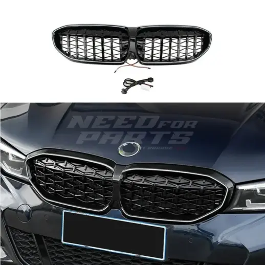 LED Diamond Grille For BMW 3 Series G20/G21 Pre-LCI Standard & M Sport & M340d & M340i Only – M Performance Look, Gloss Black