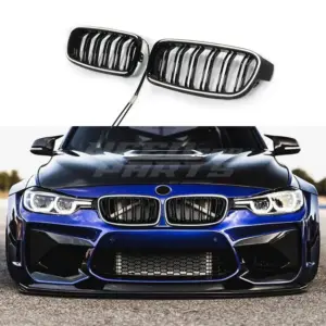 Double Line Grille Voor BMW 3 Series F31/F30 – M Performance Look, Hoogglans Zwart