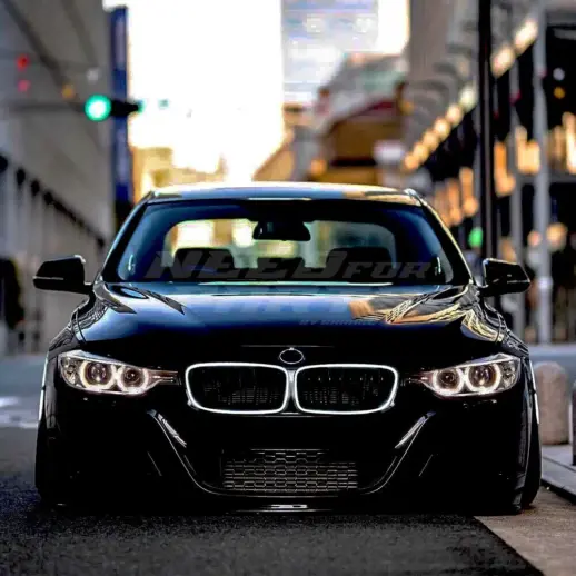 LED Double Line Grille For BMW 3 Series F30/F31 Standard & M Sport Only – M Performance Look, Gloss Black