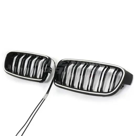 LED Double Line Grille For BMW 3 Series F30/F31 Standard & M Sport Only – M Performance Look, Gloss Black