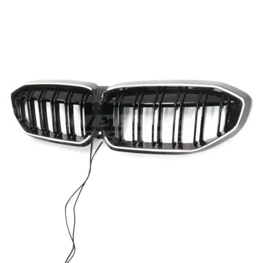 LED Double Line Grille For BMW 3 Series G20/G21 Pre-LCI Standard & M Sport & M340d & M340i Only – M Performance Look, Gloss Black