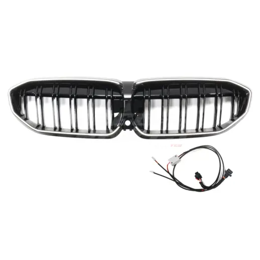 LED Double Line Grille For BMW 3 Series G20/G21 Pre-LCI Standard & M Sport & M340d & M340i Only – M Performance Look, Gloss Black