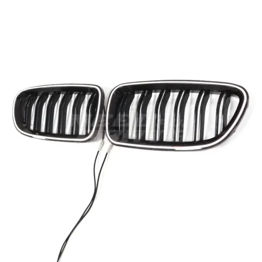 LED Double Line Grille For BMW 5 Series F10/F11 Standard & M Sport & M550d Only – M Performance Look, Gloss Black
