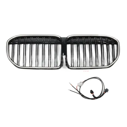 LED Double Line Grille For BMW 7 Series G11/G12 LCI Standard & M Sport & M760Li Only – M Performance Look, Gloss Black