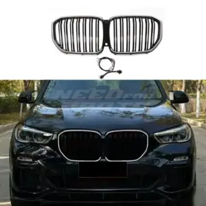 LED Double Line Grille Voor BMW X5 G05/F95 Pre-LCI Standard & M Sport & M50i & M50d & X5M – M Performance Look, Hoogglans Zwart