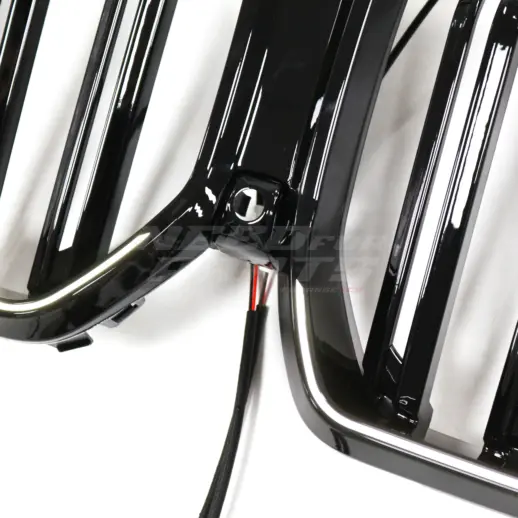 LED Double Line Grille For BMW X6 F96/G06 LCI Standard & M Sport & M60i & X6M Only – M Performance Look, Gloss Black