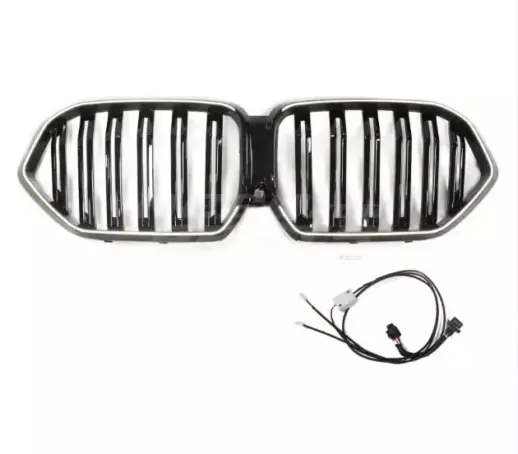 LED Double Line Grille For BMW X6 F96/G06 Pre-LCI Standard & M Sport & M50d & M50i & X6M Only – M Performance Look, Gloss Black