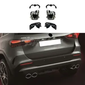Mercedes-Specific Exhaust Tips Voor Mercedes GLA H247 AMG Line & GLA35 AMG – 45 AMG Look
