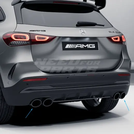 Mercedes-Specific Exhaust Tips For Mercedes A Class/CLA Class/GLA Class/GLB Class C118/H247/V177/W177/X118/X247 A35 AMG & CLA35 AMG & GLA35 AMG & GLA45 AMG & GLB35 AMG & A45 AMG & CLA45 AMG Only – 45 AMG Look
